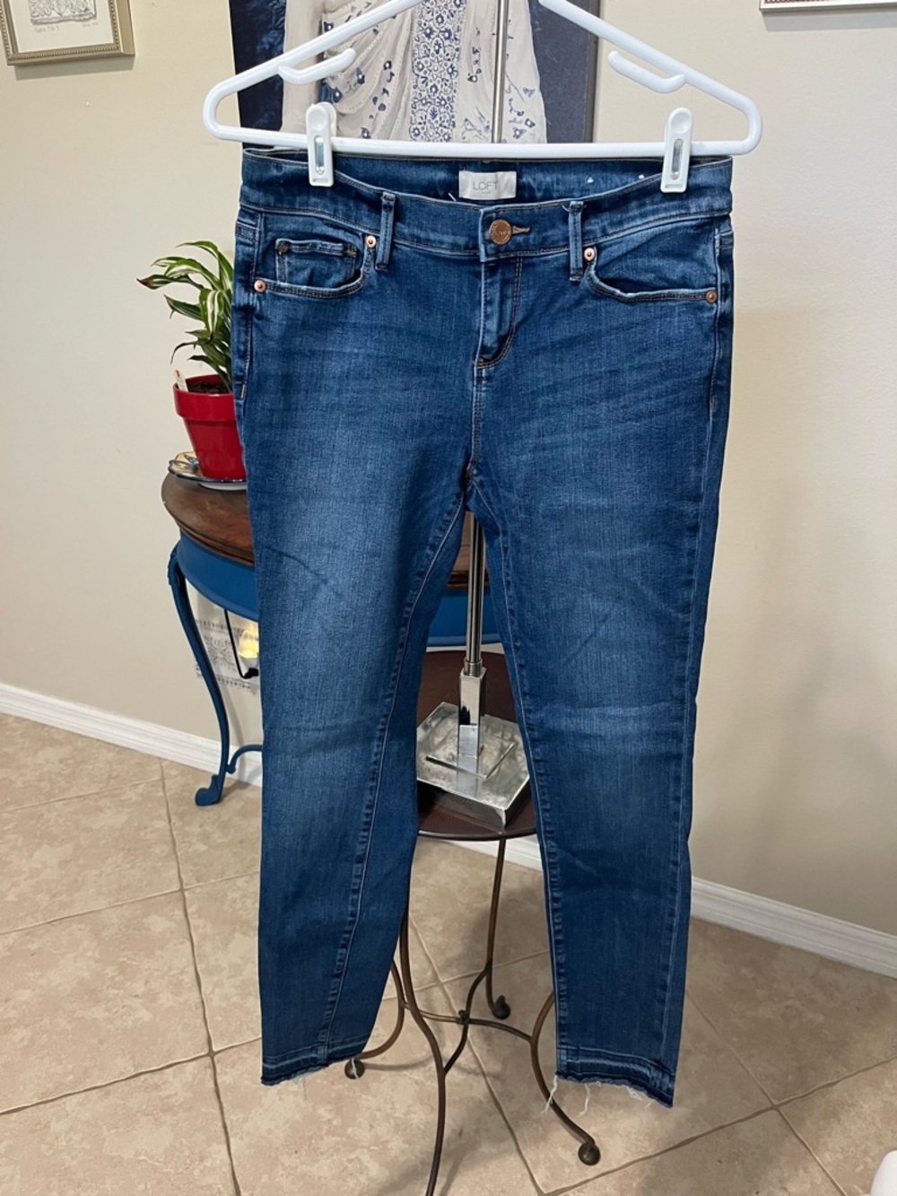 Ann Taylor LOFT Modern Skinny Raw Hem Jeans  4